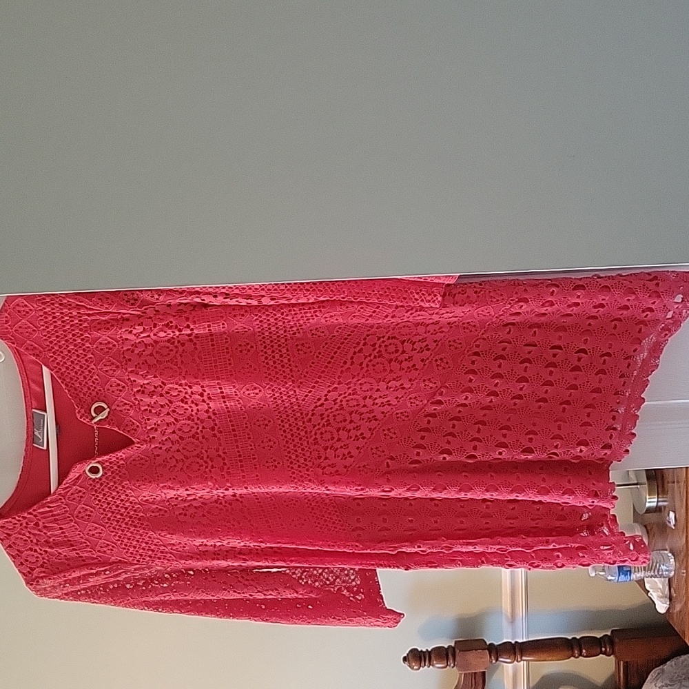 JM collection Lace tap Used fusia color/pink